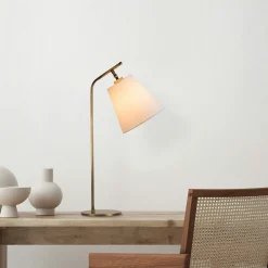 Lampe de chevet vintage, abat-jour écru orientable ZURICH
