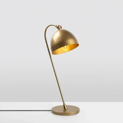 Lampe de chevet vintage cuivrée, abat-jour rond orientable SILE