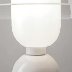 Lampe de salon blanche rétro – verre et céramique WINDER
