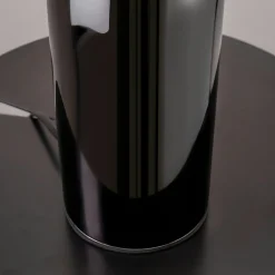 Lampe de salon noire rétro – verre et céramique WINDER