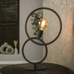 Lampe design noire – 2 anneaux TRIBECA