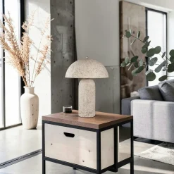 Lampe de table effet pierre H 49 cm KARS