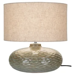 Lampe de table en céramique verte KARS