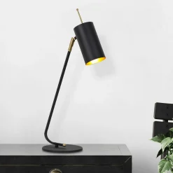 Lampe de table noire, abat-jour orientable moderne chic SFAX