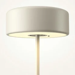 Lampe de table rechargeable blanche - style design ALMA