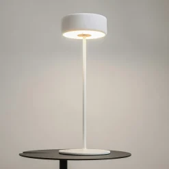 Lampe de table rechargeable blanche - style design ALMA