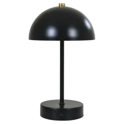 Lampe de table rechargeable en métal noir SILE