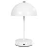 Lampe de table rechargeable en métal blanc SILE