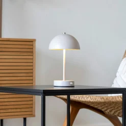 Lampe de table rechargeable en métal sable SILE
