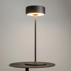 Lampe de table rechargeable noire - style design ALMA
