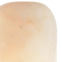Lampe de table 10x10cm en pierre naturelle d'onyx et teck FOLELLI
