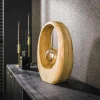 Lampe en bois de manguier forme organique H 43 cm LUCKNOW