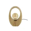 Lampe en bois de manguier forme organique H 30 cm LUCKNOW