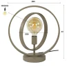Lampe moderne beige mat, 2 anneaux pivotants TRIBECA