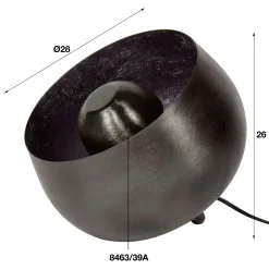 Lampe à poser industrielle cloche noire PM TRIBECA