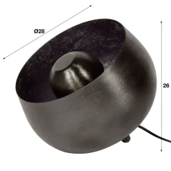 Lampe à poser industrielle cloche noire PM TRIBECA