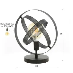 Lampe à poser industrielle forme globe RALF
