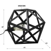 Lampe à poser métal noir forme hexagonale 41cm TRIBECA