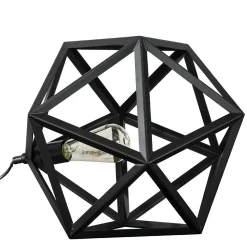 Lampe à poser métal noir forme hexagonale 41cm TRIBECA