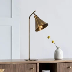 Lampe à poser vintage finition cuivrée, tête orientable SILE