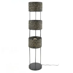 Lampe sur pied en jacinthe d'eau 3 abat-jour TASMANIE