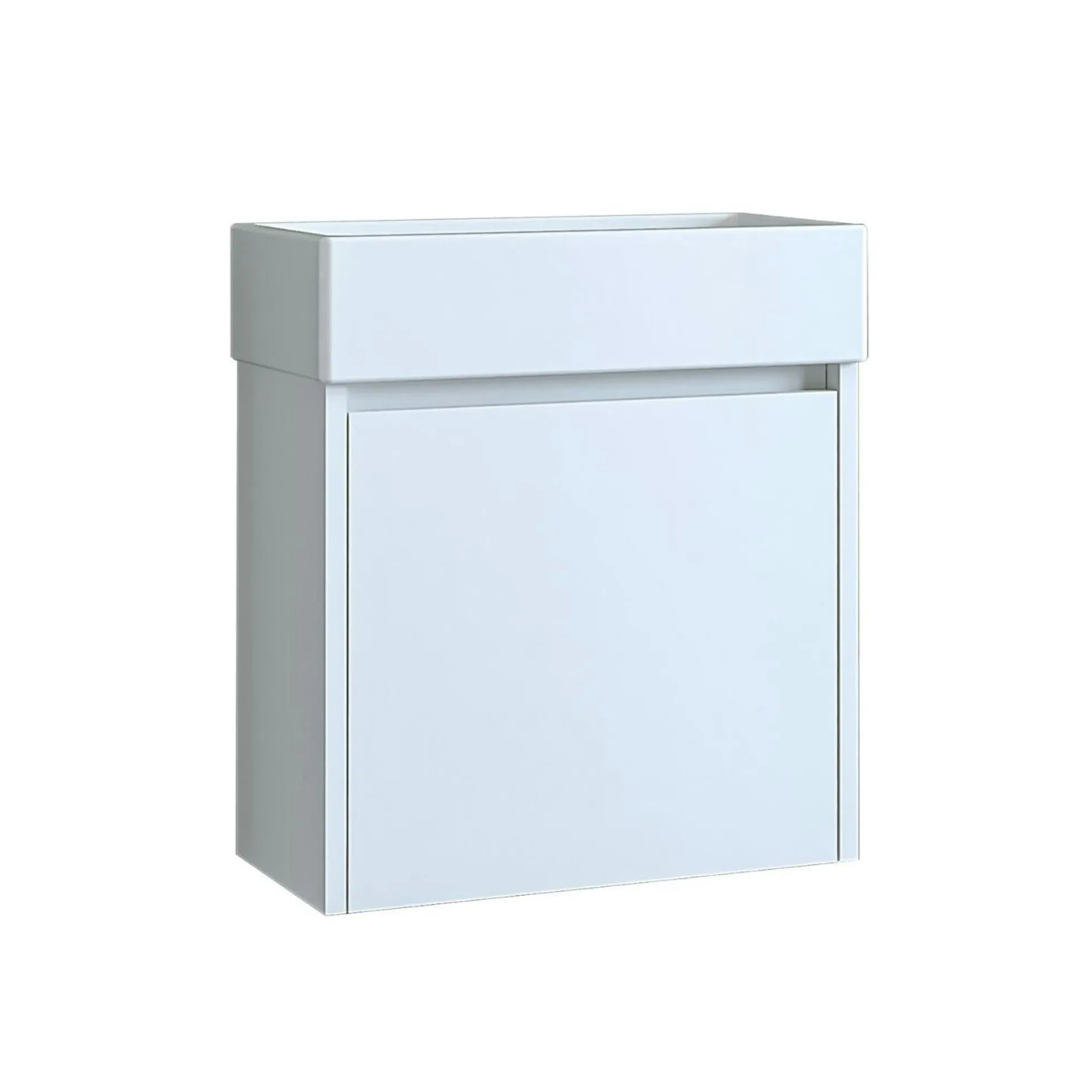 Lave-mains suspendu blanc 1 porte LUA