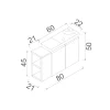 Lave-mains suspendu 80 cm anthracite 2 portes 2 niches IRIS