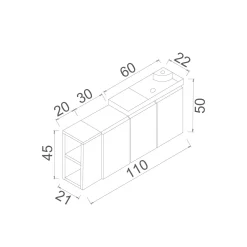Lave-mains suspendu 110 cm bleu 3 portes 2 niches IRIS