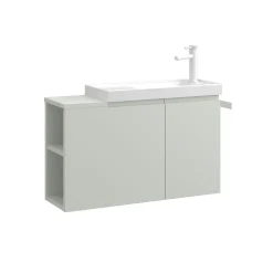 Lave-mains suspendu 80 cm cachemire 2 portes 2 niches IRIS
