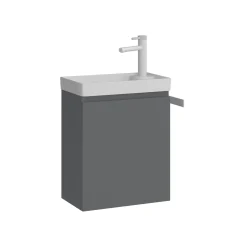 Lave-mains suspendu gris 1 porte IRIS