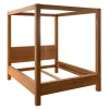 Lit baldaquin cadre 160 cm en bois – style naturel VERBIER