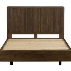 Lit 2 places bois recyclé brun 140 cm QUEENSTOWN