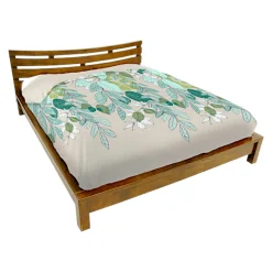 Lit 2 places couchage 180x200 avec tête de lit basse Hévéa 196x214x80cm NIAGARA