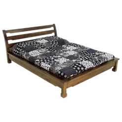 Lit 2 places façon futon Hévéa pour couchage 180x200 224x197x90cm MAORI