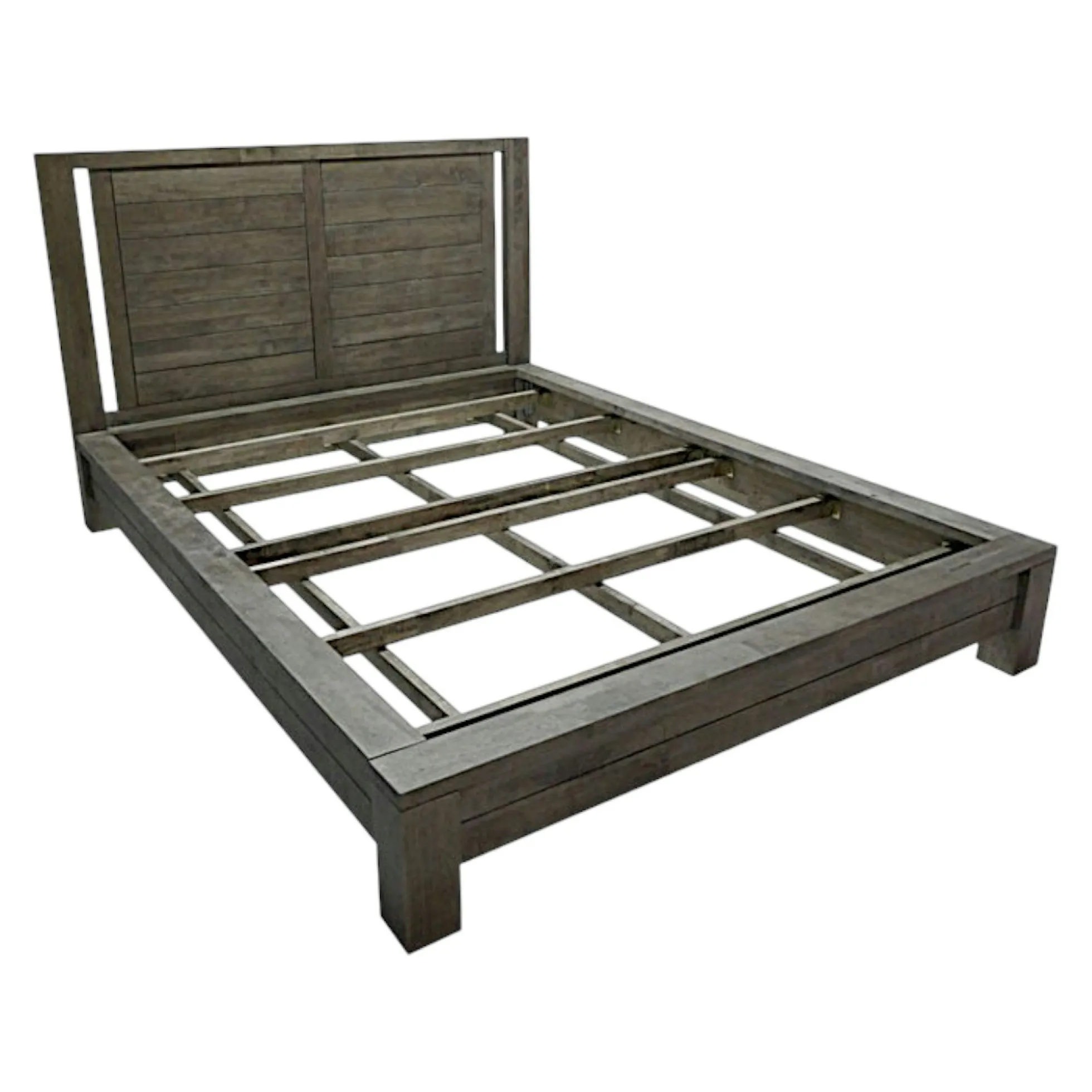Lit 2 places Hévéa pour couchage 140x190 163x213x110cm ATTAN