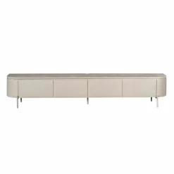 Long meuble TV suspendu bois gris 240 cm AREZZO
