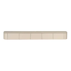 Long meuble TV suspendu bois sable 280 cm AREZZO