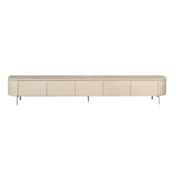 Long meuble TV suspendu bois sable 280 cm AREZZO