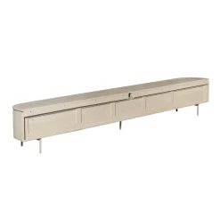 Long meuble TV suspendu bois sable 280 cm AREZZO