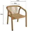 Lot de 2 fauteuils en acacia huilé et cordage synthétique OSTIA