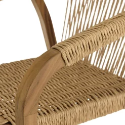 Lot de 2 fauteuils en acacia huilé et cordage synthétique OSTIA