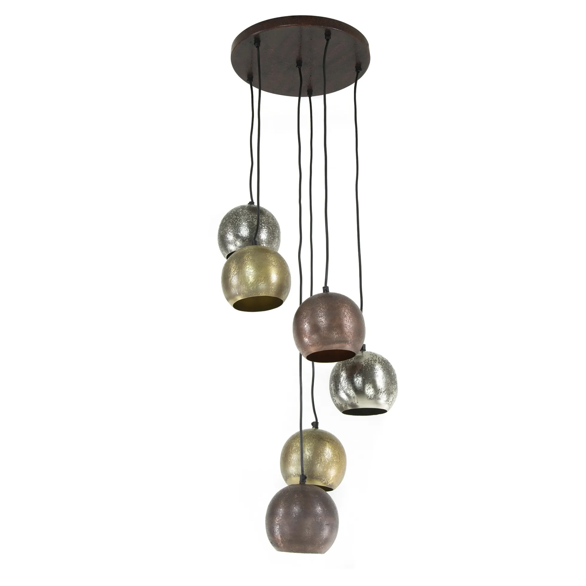 Luminaire vintage 6 lampes globes en verre RALF