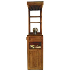 Meuble bar haut hévéa massif 190cm HELENA