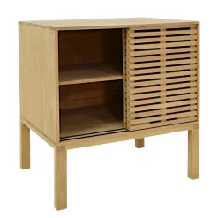 Meuble / Buffet Hévéa 2 portes coulissantes Persiennes 80x60x85cm NEW ORLEANS