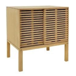 Meuble / Buffet Hévéa 2 portes coulissantes Persiennes 80x60x85cm NEW ORLEANS