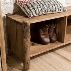 Meuble à chaussures en bois de pin recyclé DENVER