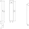 Meuble colonne salle de bains blanc 2 portes H 173, 6 cm JENA
