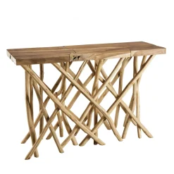 Meuble console bois flotté teck 120x39 cm JAIPUR