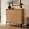 Meuble d'entrée décor bois 2 portes KARVI