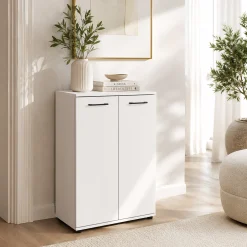 Meuble de rangement blanc 2 portes ALVA